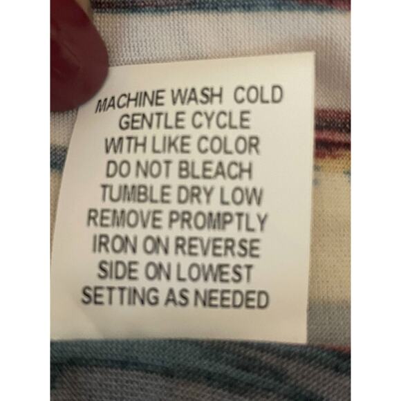 Ny Collection Womens Abstract Round Neck Midi Dress Short Sleeve Size Size L - Picture 6 of 6